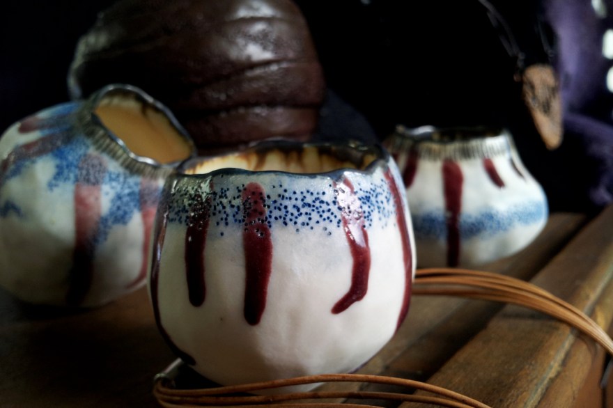 Baskets in the studio window - porcelain, food-safe